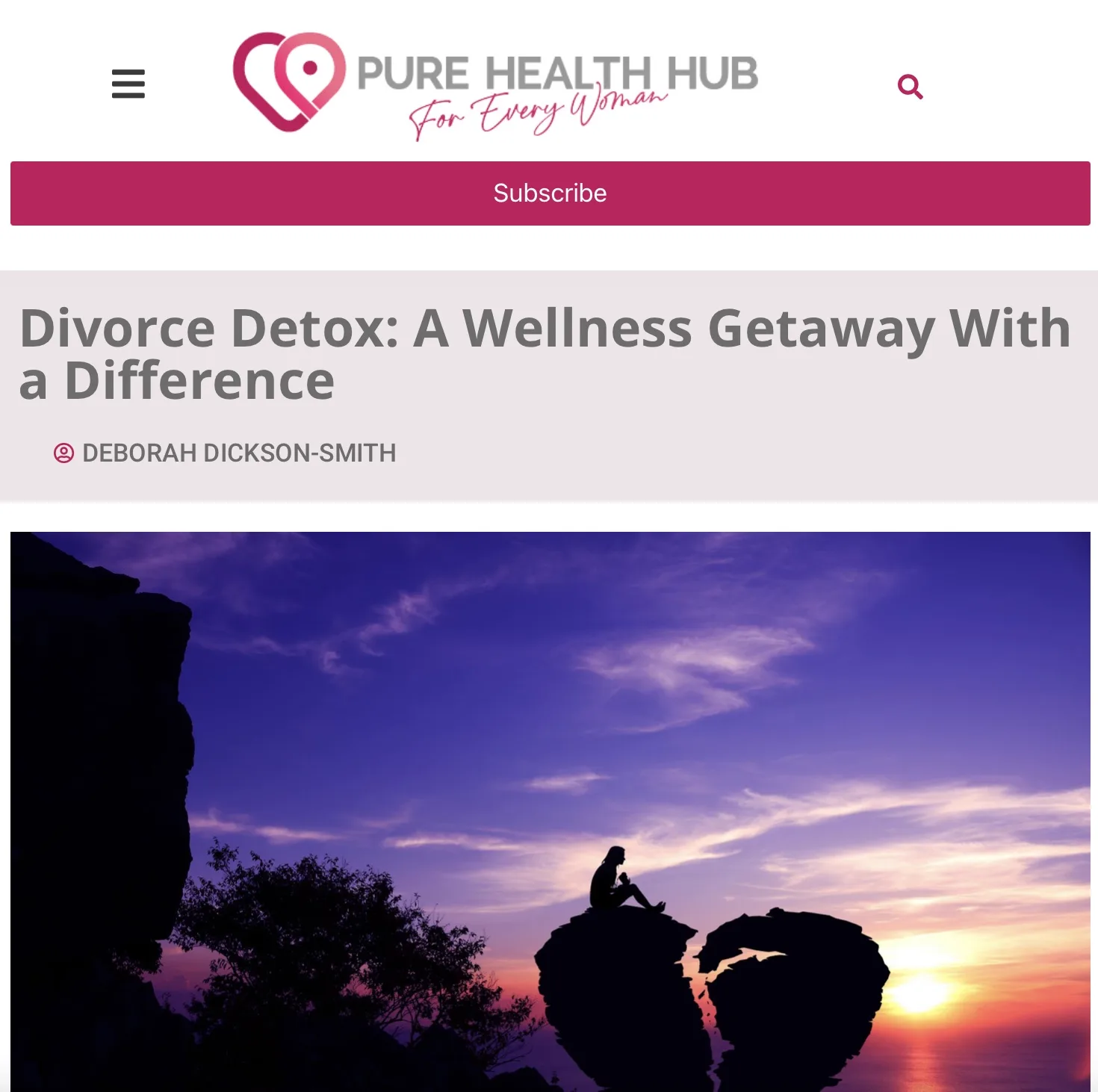 Pure Health Club feature: Divorce Detox: A Wellness Getaway With a Difference