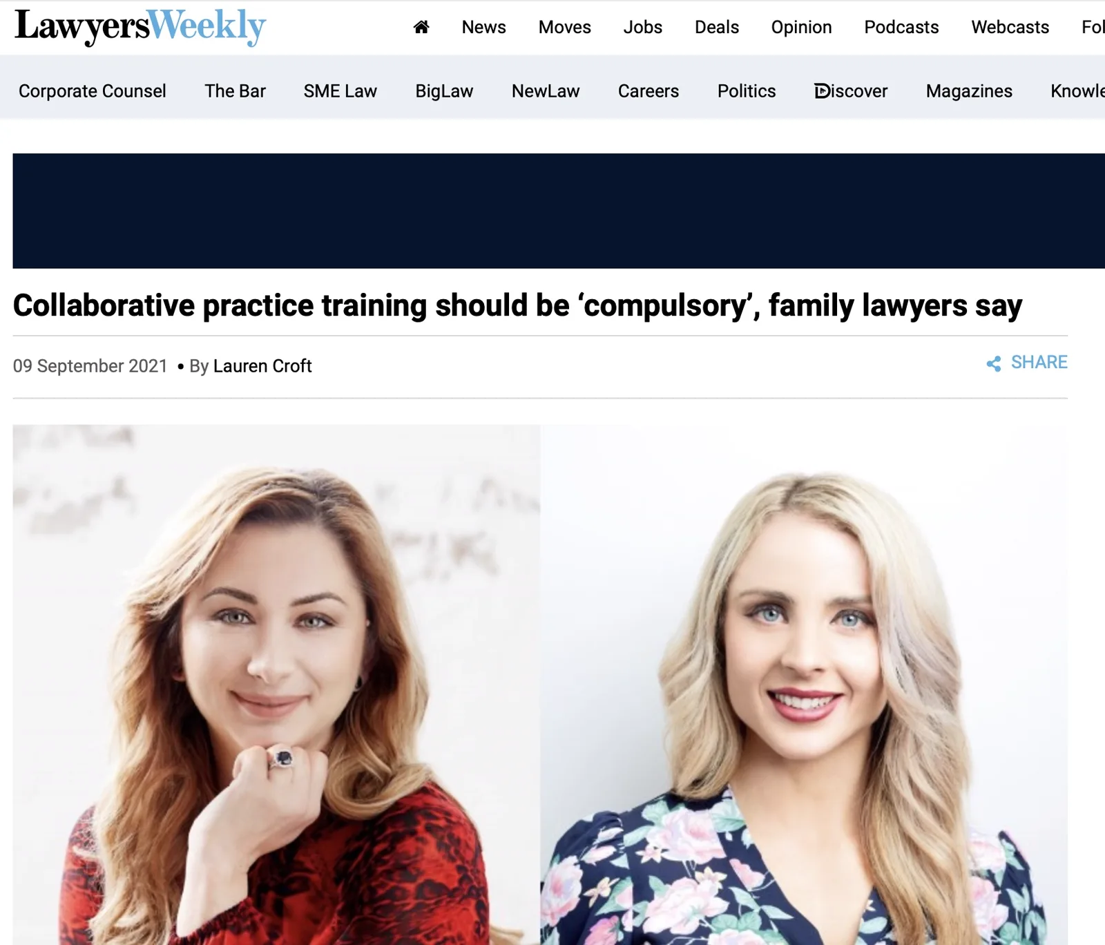 Lawyers Weekly feature: Collaborative practice training should be ‘compulsory’, family lawyers say
