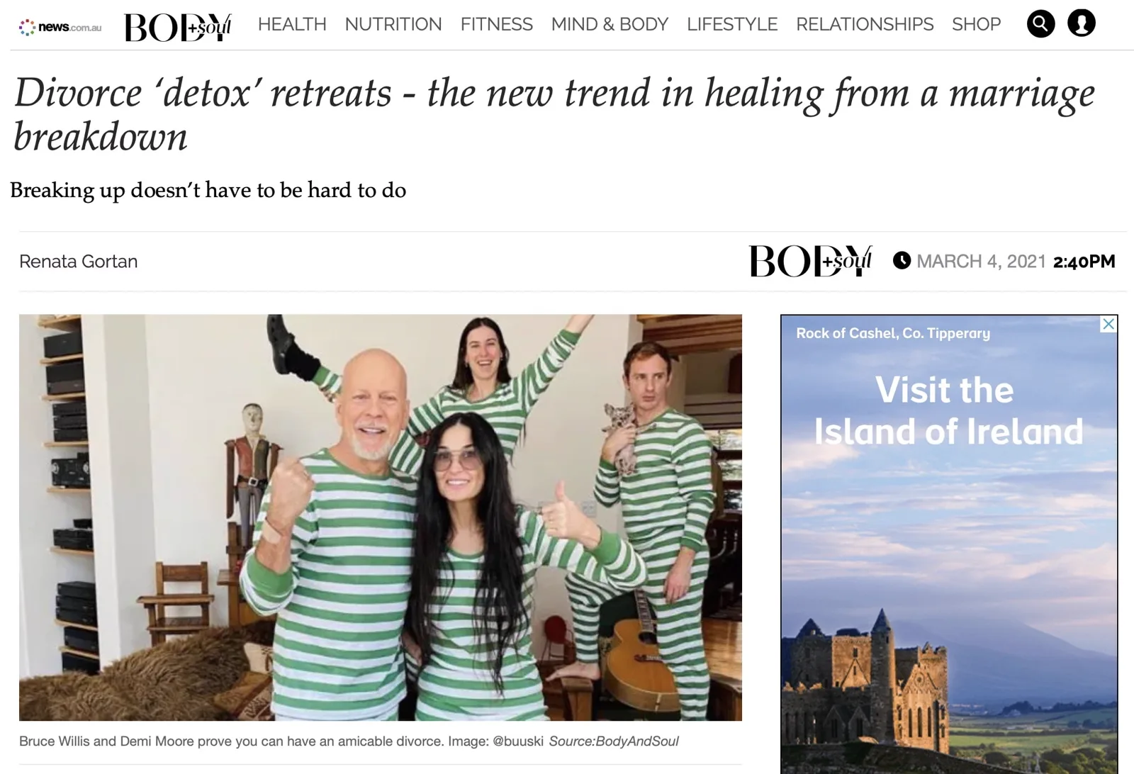 Body And Soul (news.com.au) feature: Divorce ‘detox’ retreats - the new trend in healing from a marriage breakdown